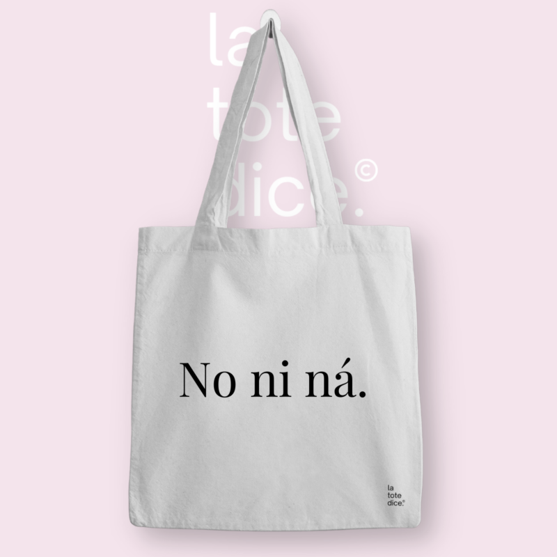 bolsa de tela representando una frase mítica española