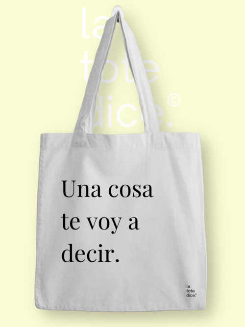 bolsa de tela con expresión común en España