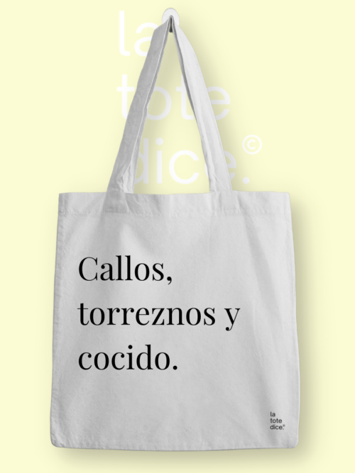 totebag basada en los platos típicos madrileños