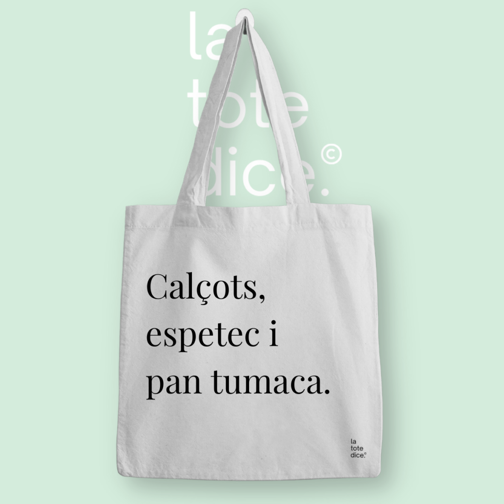 bolsa de tela basada en la gastronomía catalana