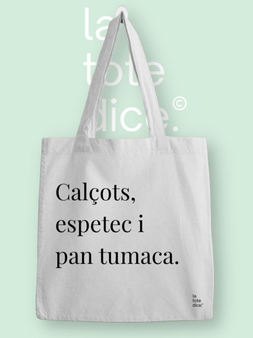 bolsa de tela basada en la gastronomía catalana
