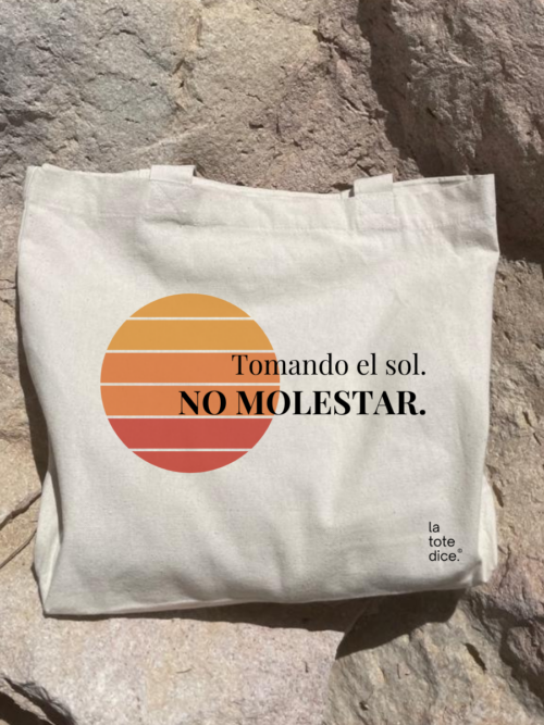 Bolsa de tela para tomar el sol en la playa