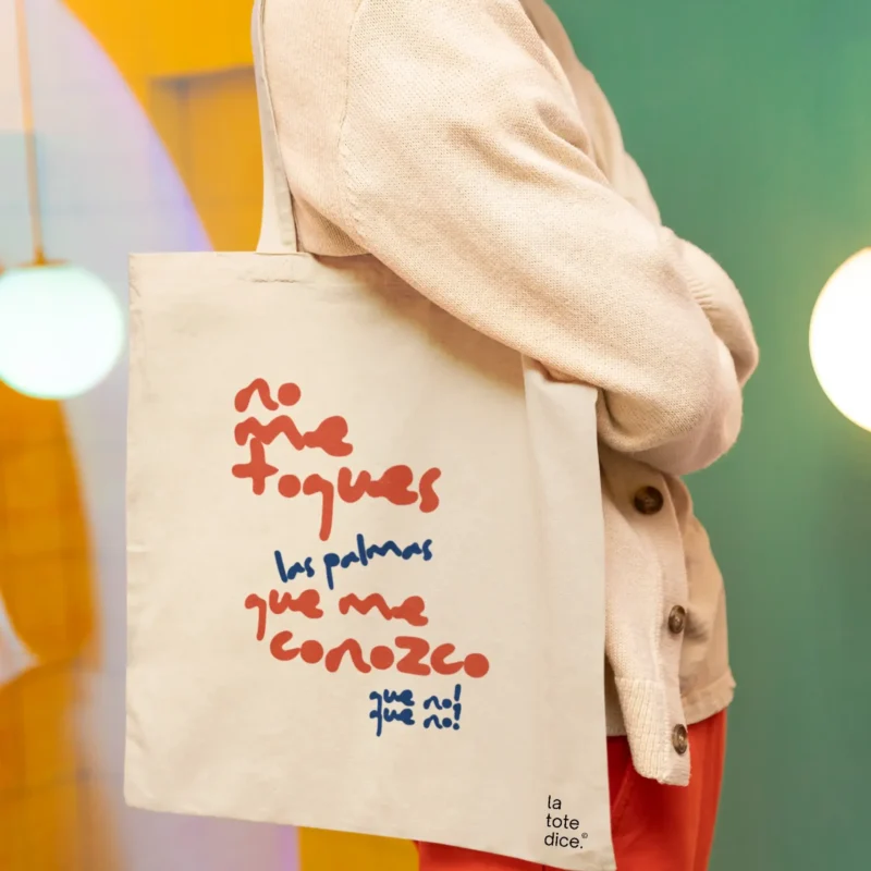 bolsa de tela de algodón con frase graciosa